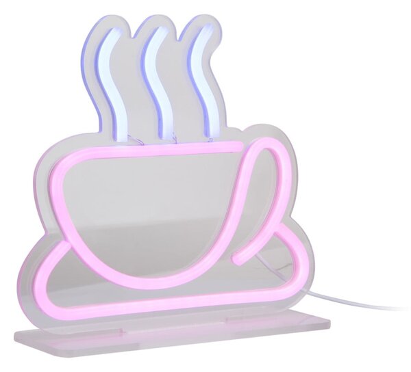Decorazione luminosa al neon LED rosa 5 W Coffee – Leitmotiv