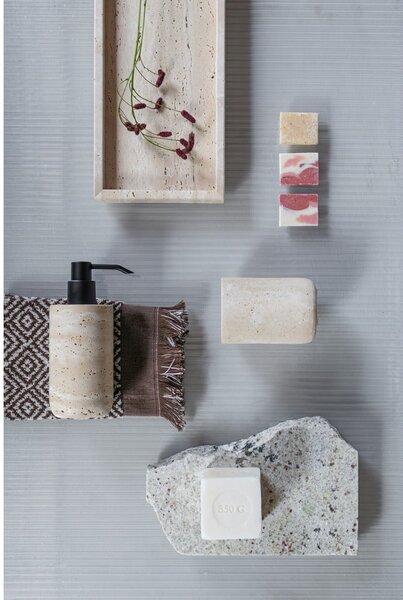 Portaspazzolino in pietra beige Travertine - Mette Ditmer Denmark