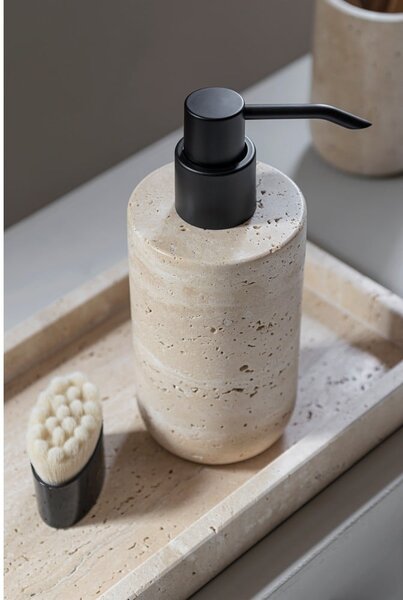 Dispenser di sapone in pietra beige 250 ml Travertine - Mette Ditmer Denmark