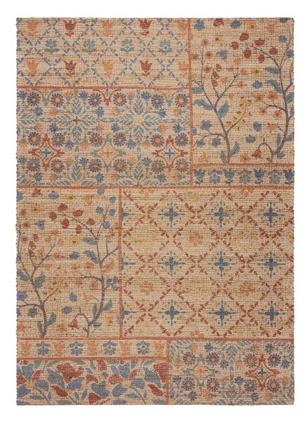 Tappeto di colore naturale in misto iuta tessuto a mano 160x230 cm Taylor Patchwork – Flair Rugs