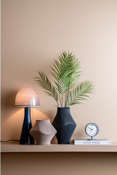 Lampada da tavolo blu scuro con paralume in vetro (altezza totale 45 cm) Bombin – Leitmotiv