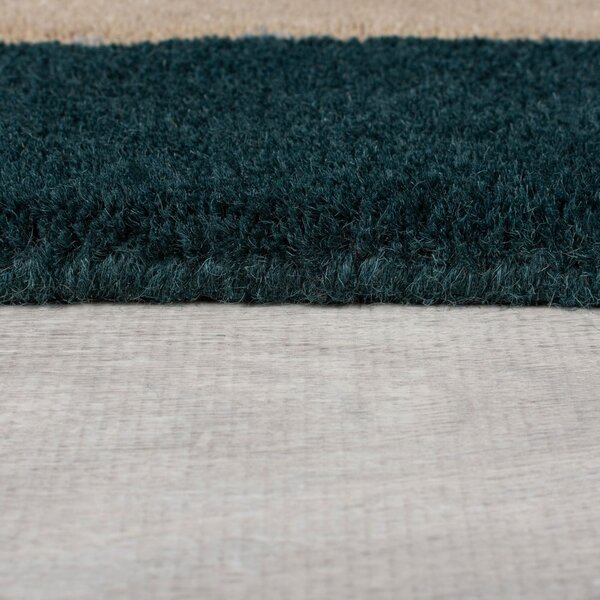 Tappeto in lana verde scuro tessuto a mano 120x180 cm Labyrinth Shaped - Flair Rugs