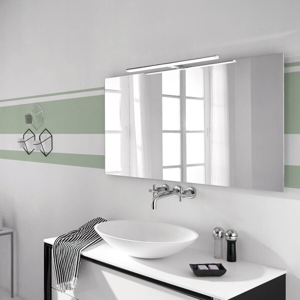 Ebir Luce per specchio a LED Pandora, cromo, larghezza 45,8 cm
