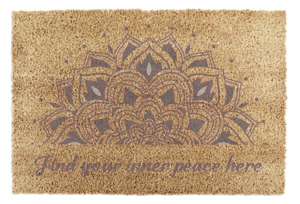 Zerbino in fibra di cocco 40x60 cm Find Your Inner Peace - Artsy Doormats