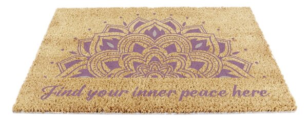 Zerbino in fibra di cocco 40x60 cm Find Your Inner Peace - Artsy Doormats