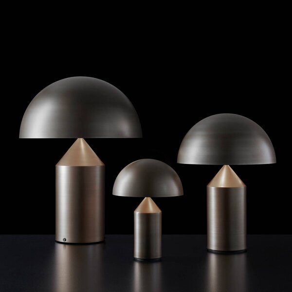 Oluce Lampada da tavolo di design Atollo, Bronzo / Ottone antico, Soggiorno / Sala da pranzo, Alluminio, Design, Lampada da tavolo