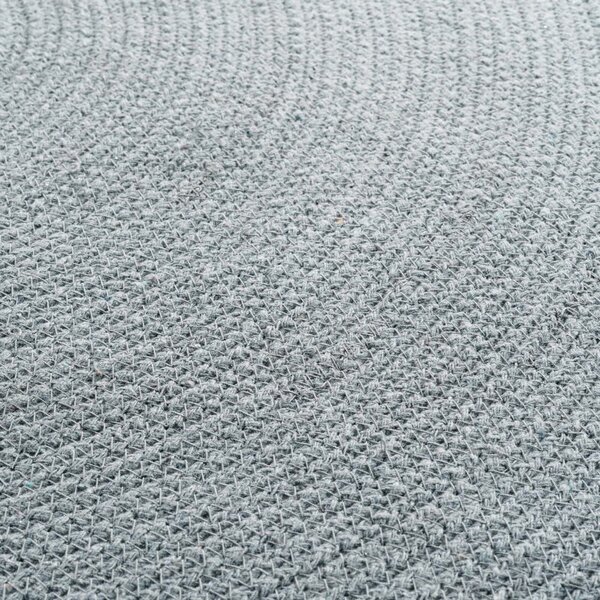Tappeto rotondo grigio chiaro ø 90 cm Pompomparty - douceur d'intérieur