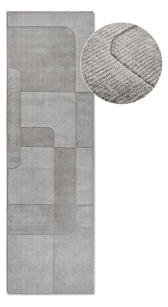 Passatoia grigia in lana tessuta a mano 80x250 cm Charlotte - Villeroy&Boch