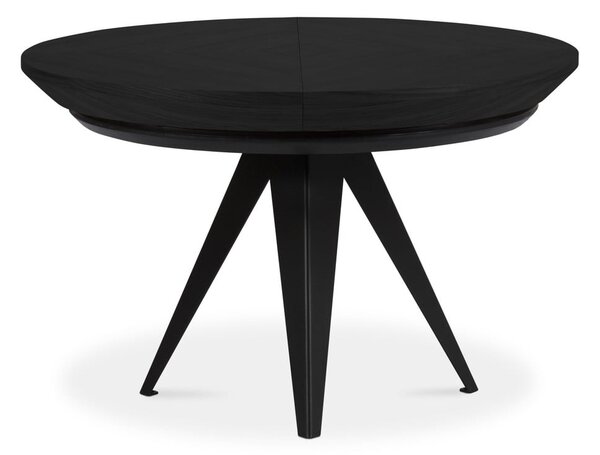 Tavolo da pranzo rotondo con piano nero allungabile con estensione ø 120 cm Magnus – Windsor & Co Sofas