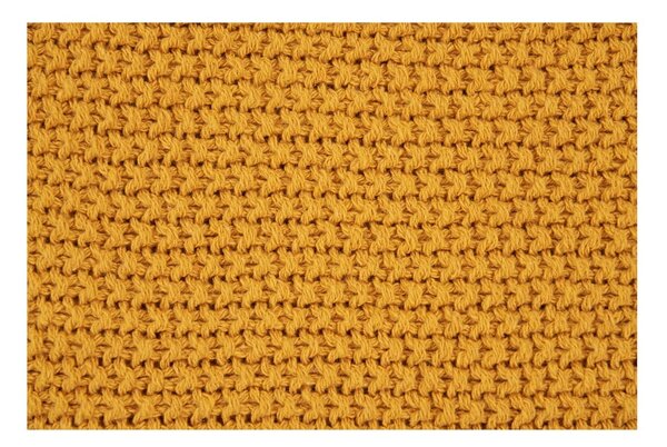 Coperta gialla in cotone riciclato 130x170 cm Santos - House Nordic
