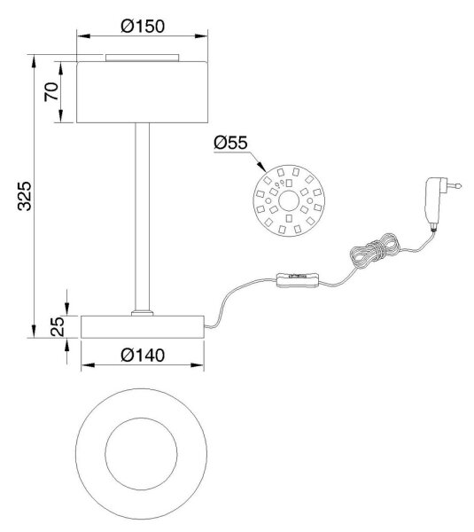 Globo 16024T - Lampada da tavolo LED BELINDA LED/6W/230V
