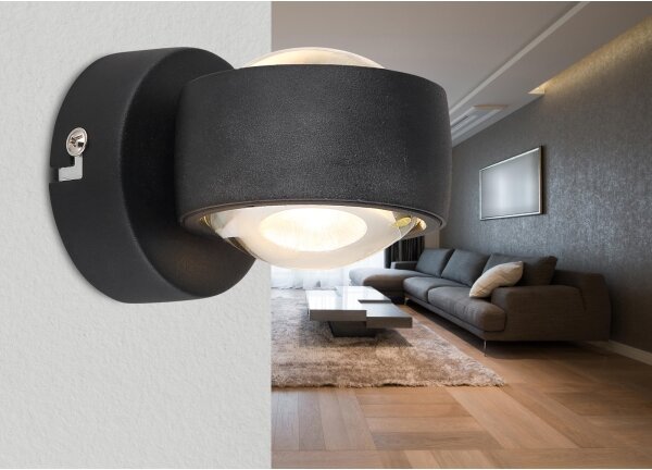 Globo 78290B - Applique LED RANDI LED/7W/230V 3000K nero