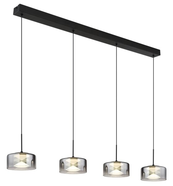 Globo 16024-4 - Lampada a sospensione su cavo LED BELINDA LED/24W/230V nero/fumé