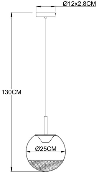 Globo 16057H - Lampadario a sospensione con cavo SEVERIN LED/8W/230V