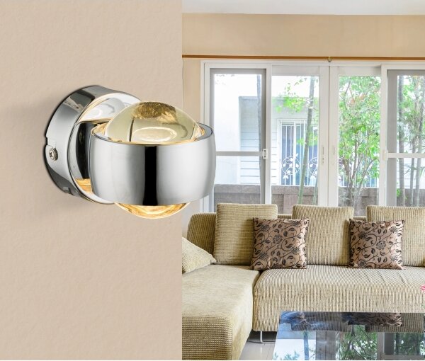 Globo 78292 - Applique da parete LED RANDI LED/7W/230V 3000K cromo lucido
