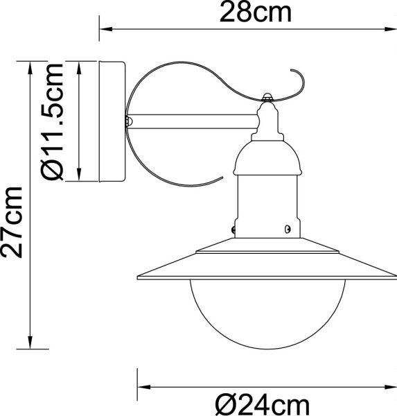 Globo 3274 - Applique da esterno LINDA 1xE27/23W/230V IP44