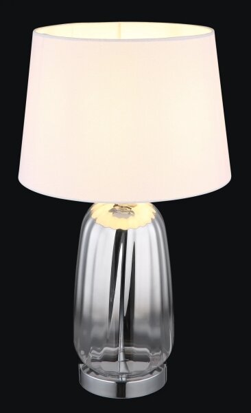 Globo 24142W - Lampada da tavolo CLASSY 1xE27/40W/230V bianco/argento