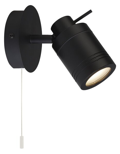 Applique Contemporanea Sansone Acciaio Nero Policarbonato 1 Luce Gu10