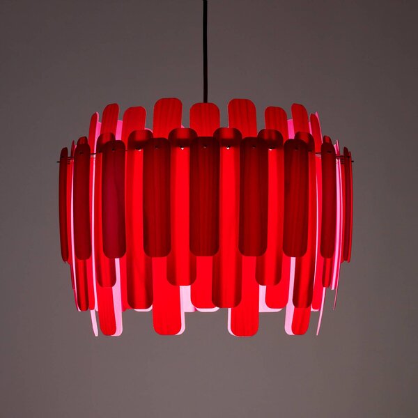 LZF LAMPS LZF Maruja lampada a sospensione di legno, rosso