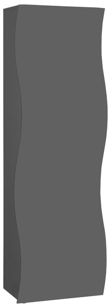 Armadio 1 Anta Onda 63x40x187,2 cm Finitura in Melamina Antracite Opaco