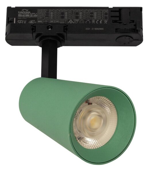 Faro LED 30W Trifase Verde CRI92 Bianco Variabile 38° - Bridgelux LED Colore Bianco Variabile CCT