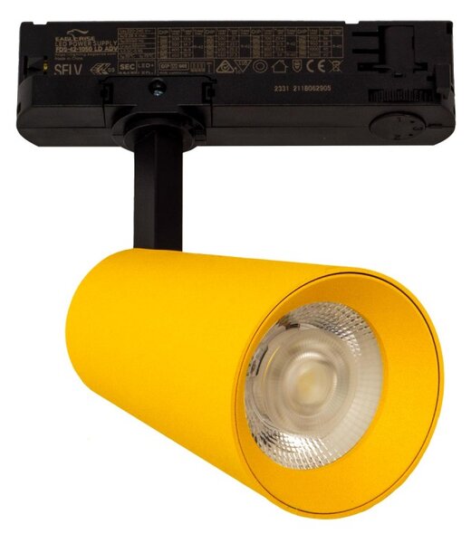 Faro LED 30W Trifase Giallo CRI92 Bianco Variabile 38° - Bridgelux LED Colore Bianco Variabile CCT