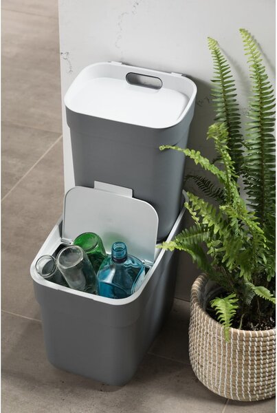 Bidone per rifiuti in plastica riciclata verde chiaro 30 l Ready To Collect - Curver