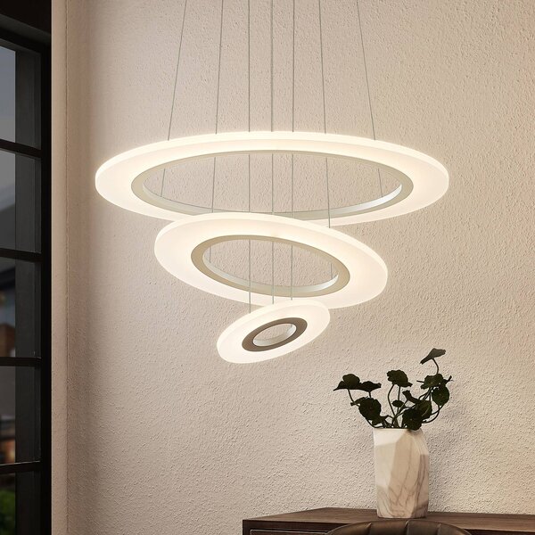 Lindby Amisu lampada LED sospensione con 3 anelli