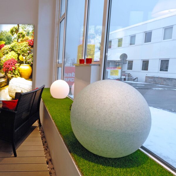 Deko-Light Lampada a globo per esterni con picchetto a terra, granito, Ø 56 cm