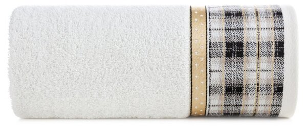 Asciugamano natalizio in cotone bianco con bordo jacquard Larghezza: 70 cm | Lunghezza: 140 cm