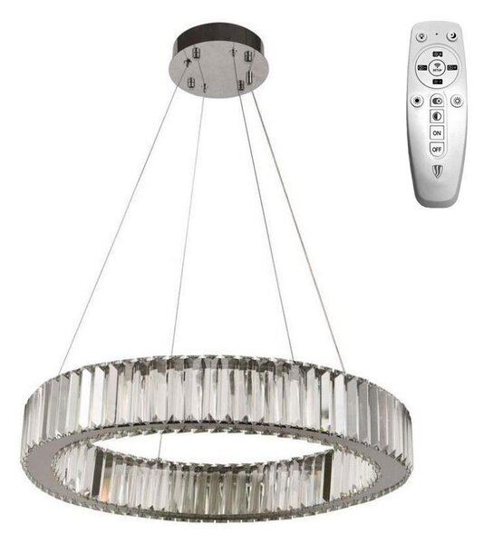 Lampadario a sospensione con filo LED dimmerabile LED/40W/230V 3000-6500K cromo + telecomando