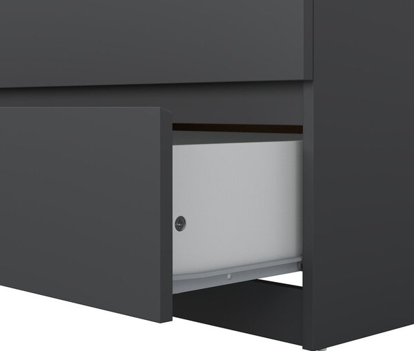 Cassettiera grigio scuro 154x76x50 cm Naia – Tvilum