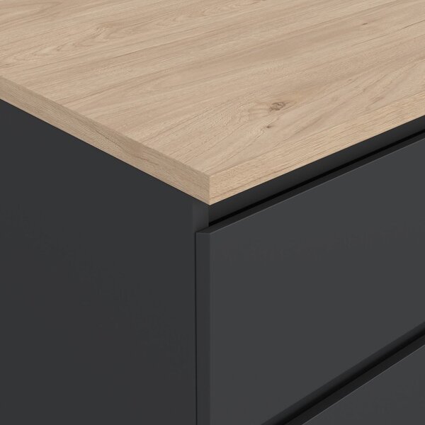 Cassettiera grigio scuro 154x76x50 cm Naia – Tvilum