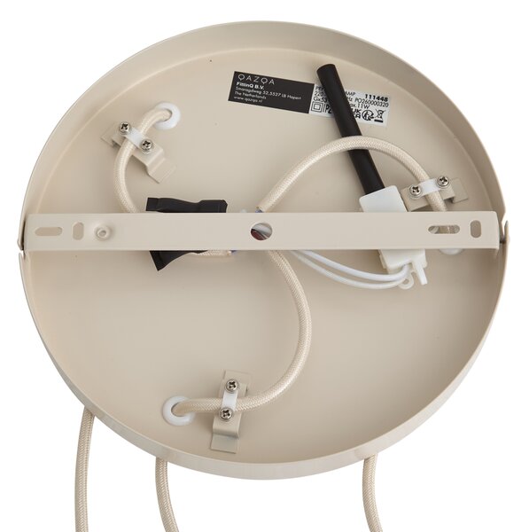 Lampada a sospensione moderna beige con paralume rotondo a 3 luci - Concerto