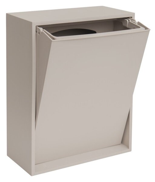 Cestino per la spazzatura grigio chiaro in plastica riciclata per raccolta differenziata/da parete Recycling Box – ReCollector