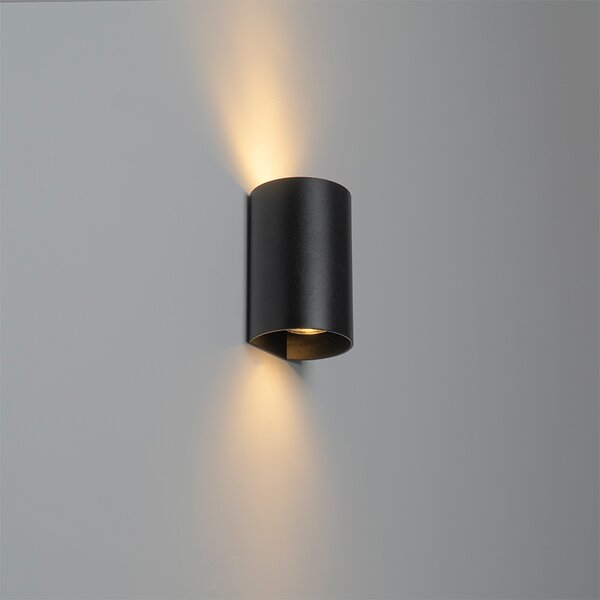 Applique da parete rotonda di design nera - Sabbir