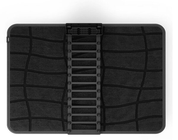 Tappetino scolapiatti nero opaco in plastica 61x43 cm Udry – Umbra