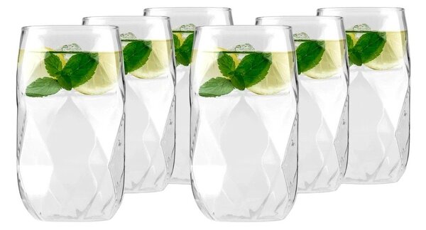 Set di bicchieri in vetro borosilicato 6 pz 400 ml Geo – Vialli Design