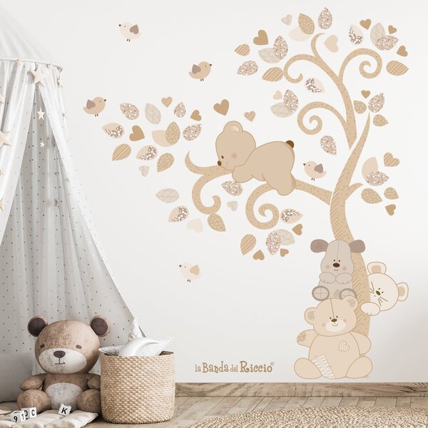 Albero Cuccioli nel Vento Bianco/Beige / Come in foto