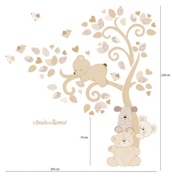 Albero Cuccioli nel Vento Bianco/Beige / Come in foto