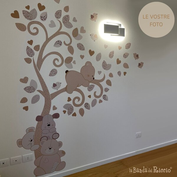 Albero Cuccioli nel Vento Bianco/Beige / Come in foto