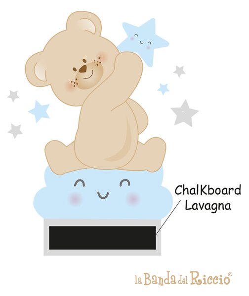 Set Room Orsetto sull' Arcobaleno Grigio/Beige