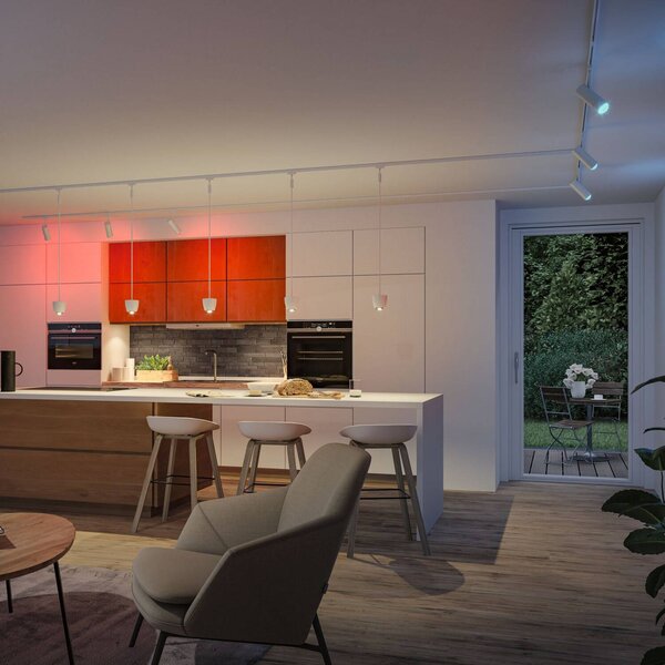 Paulmann Set Tarie, bianco, alimentazione via cavo, Smart Home dimmerabile, Bianco / Opale, Soggiorno / Sala da pranzo, Plastica, Moderno