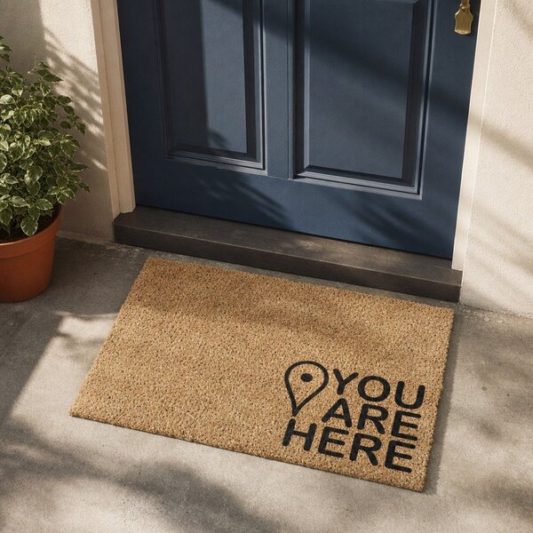 Zerbino in cocco 40x60 cm You Are Here - Artsy Doormats