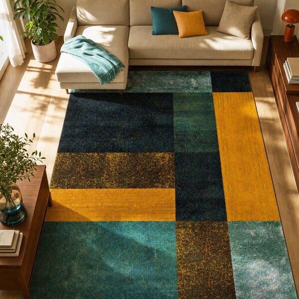 Tappeto giallo/blu 120x170 cm Pandora Pablo – Universal