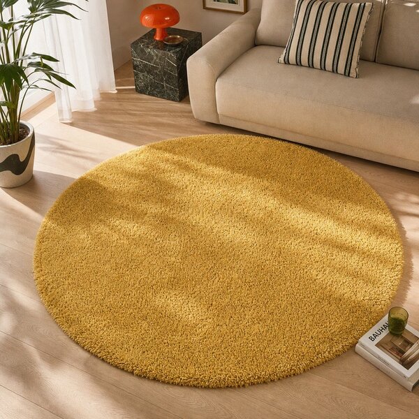 Tappeto giallo , ø 100 cm Aqua Liso - Universal