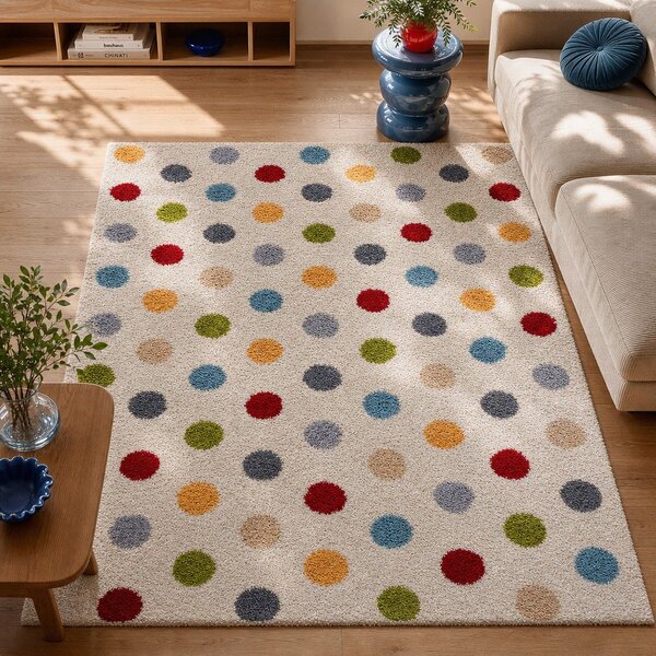 Tappeto crema 80x150 cm Norge Dots - Universal