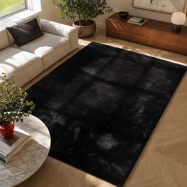 Tappeto nero , 80 x 150 cm Fox Liso - Universal