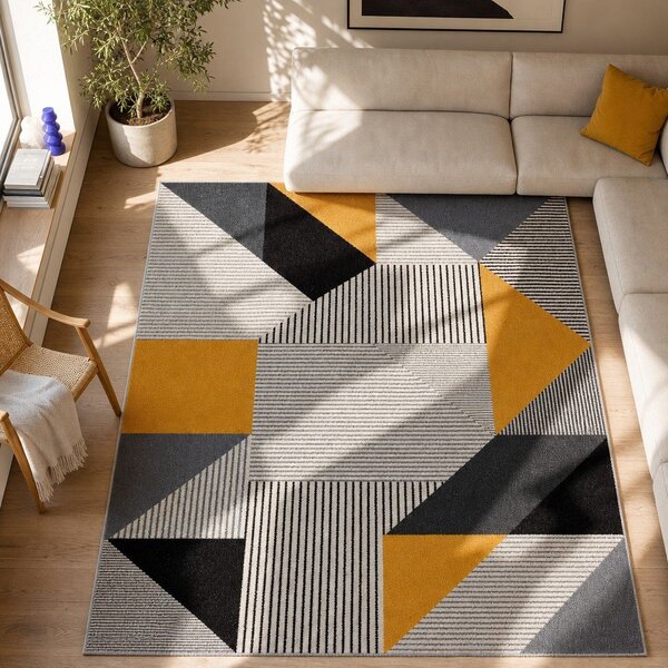 Tappeto arancione e grigio , 160 x 230 cm Gladys Duro - Universal