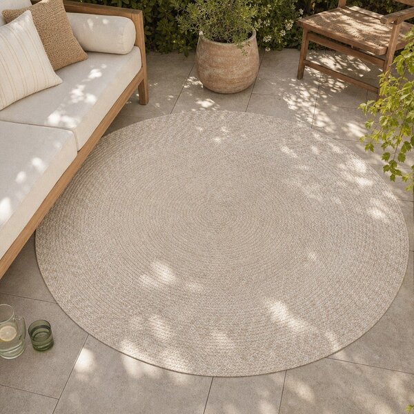 Tappeto beige , ø 120 cm Menorca - House Nordic